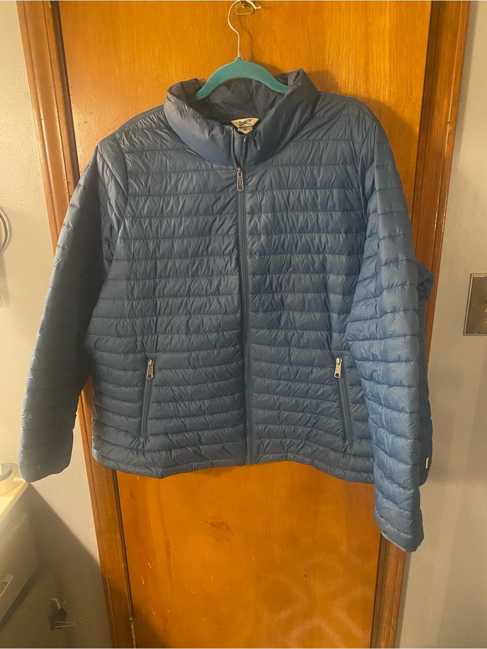 Duluth Lightweight Puffer Coat Slate Blue